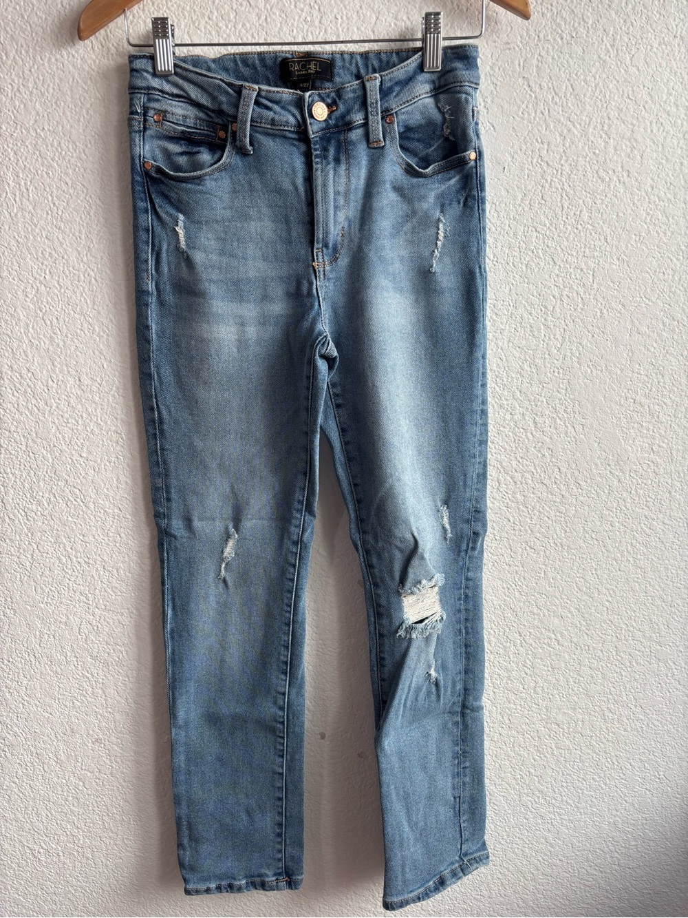 RACHEL Skinny Light Blue Distressed Womens Jeans Size 27
